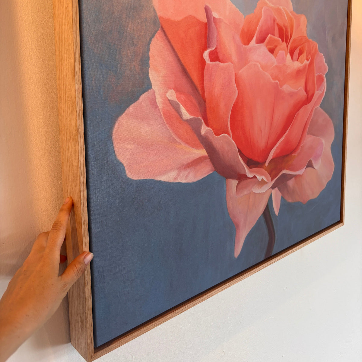 Peach Rose Print side view